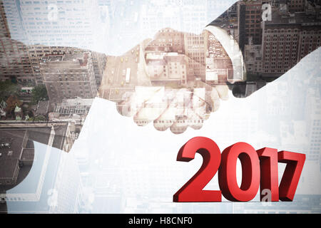 Image composite de nouvelle année nombre en rouge Banque D'Images