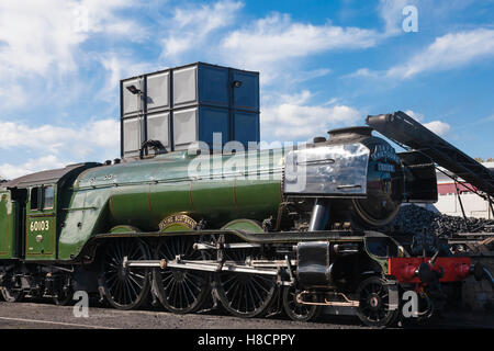 Locomotive à vapeur Pacific, Flying Scotsman, à Bo'ness Gare Banque D'Images