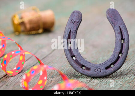 Horse Shoe comme talisman pour le nouvel an Banque D'Images