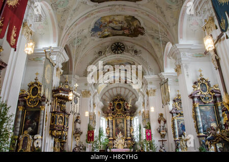 Weyarn célèbre église rococo Banque D'Images