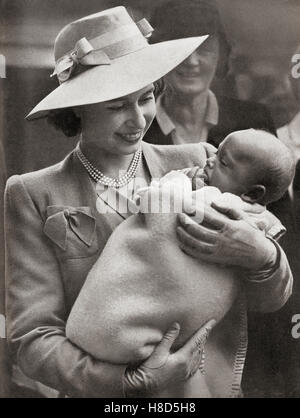 Princesse Elizabeth, future Elizabeth II, 1926 - 2022. Reine du Royaume-Uni, du Canada, de l'Australie et de la Nouvelle-Zélande. Vu ici au cours d'une visite des écoles d'artisanat pour enfants handicapés du patrimoine, Chailey, Sussex, Angleterre, 27th juin 1945. Banque D'Images