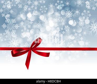 Illustration Vecteur de noël Résumé fond clair avec ruban rouge Illustration de Vecteur
