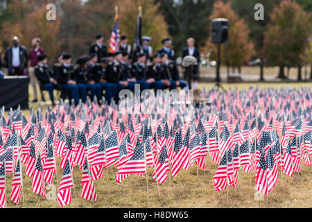 Mississippi State University, USA. 11 novembre, 2016 cérémonie honorant tous. united states service militaire les hommes et les femmes sur Veteran's day, crédit : kevin williams/Alamy live news Banque D'Images