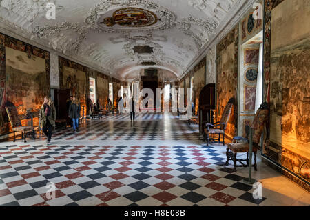 Le Long Hall dans le château de Rosenborg, Copenhague, Danemark Banque D'Images