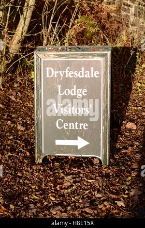 Dryfesdale lodge sign - la catastrophe aérienne de Lockerbie Banque D'Images