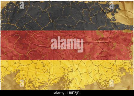 Vintage drapeau allemand Illustration de Vecteur