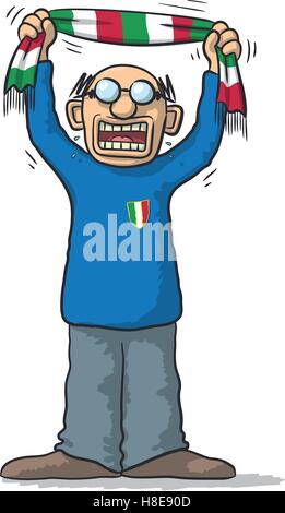 Fan de foot Italie Illustration de Vecteur