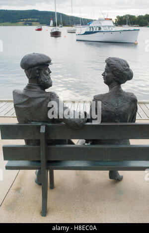 Alexander Graham Bell Mabel sculpture Baddeck Cape Breton Nova Scotia Banque D'Images