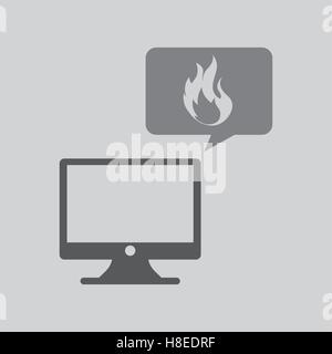 Icône Symbole globe fire design vector illustration eps 10 Illustration de Vecteur
