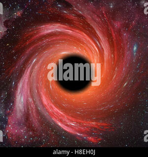 Trou noir dans l'espace. Banque D'Images