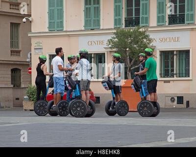 L'École de Segway en place Pierre Gautier Vieux Nice Banque D'Images