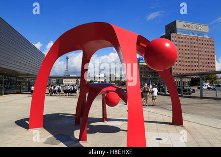 La gare JR, ville Hakodate, Hokkaido Prefecture, Japan, Asia Banque D'Images