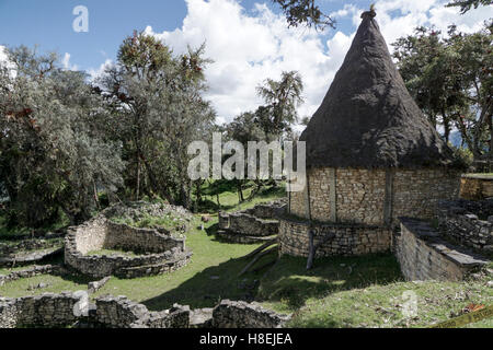 Muisée Kuelap, ruine de ville citadelle, Chachapoyas, Pérou, Amérique du Sud Banque D'Images