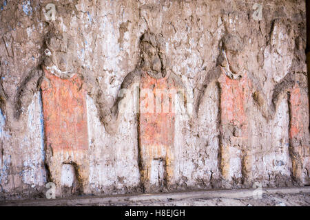 Huaca del Sol y de la Luna, la civilisation Moche, le Pérou, Amérique du Sud Banque D'Images