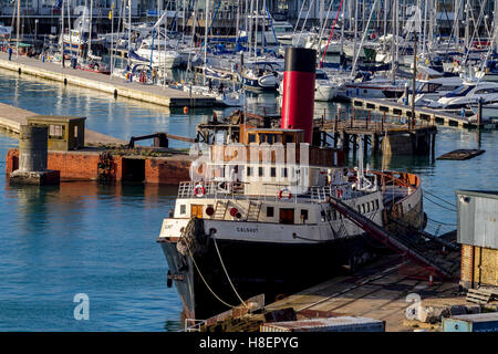 Remorqueur amarré vétéran Calshot à Southampton, Royaume-Uni Banque D'Images