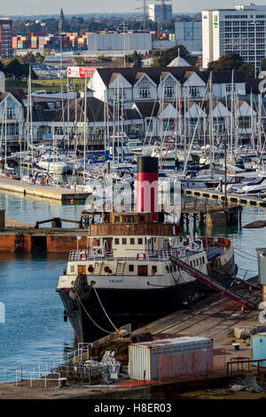 Remorqueur amarré vétéran Calshot à Southampton, Royaume-Uni Banque D'Images