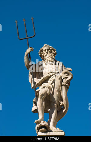 Statue de Neptune dans l'abbaye Stift Admont, Nationalpark Parc national du Gesäuse, Styrie, Autriche, Europe Banque D'Images