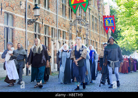 La promesse de Bruges (une procession catholique médiévale défilé tenu chaque année depuis 1304) à Bruges, Belgique Banque D'Images