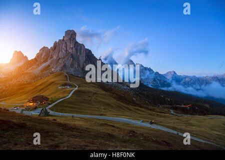 La Gusela, Nuvolau gruppe, Tyrol du sud, montagnes des Dolomites, Passo Giau, Dolomites, Italie Banque D'Images