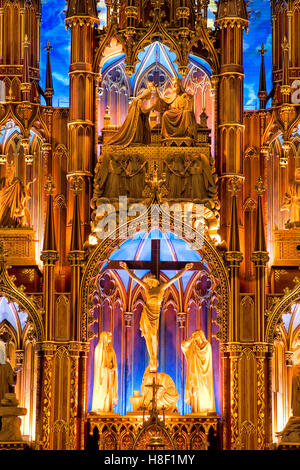 La basilique Notre-Dame, Montréal, Canada Banque D'Images