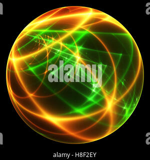 Sphère magique isolated on black Banque D'Images