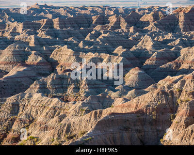 Vue depuis la grande donnent sur Badlands, Badlands National Park (Dakota du Sud). Banque D'Images