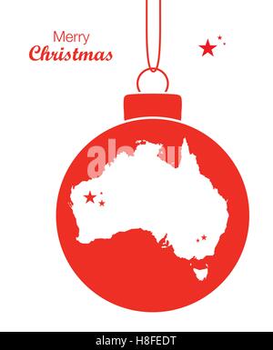 Joyeux Noël carte Australie Illustration de Vecteur