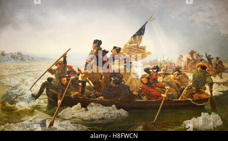 George Washington traversant le Delaware, par Emanuel Leutze, 1851 Banque D'Images