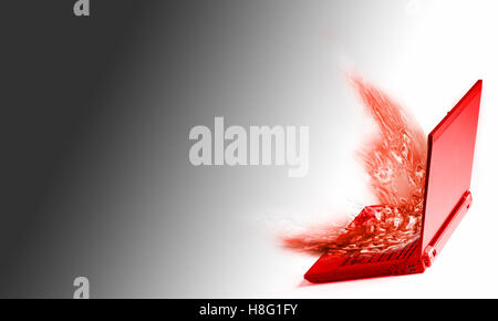 Explosion d'ordinateur portable avec prix pour votre type, Banque D'Images