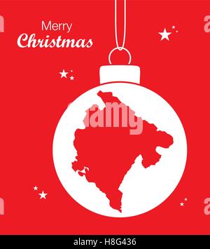 Joyeux Noël carte Monténégro Illustration de Vecteur