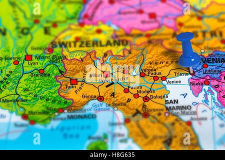 Carte Italie Trieste Banque D'Images
