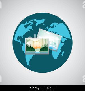 Image globe concept médias sociaux photo illustration vecteur eps 10 Illustration de Vecteur