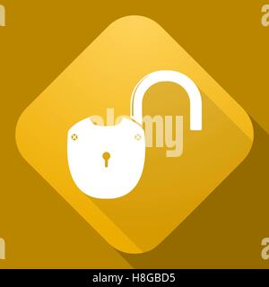 Vector illustration. Icône Vecteur de cadenas avec une grande ombre Illustration de Vecteur