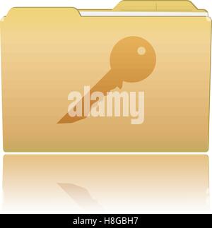 Vector illustration. Dossier avec clé. Illustration vecteur EPS 10 Illustration de Vecteur