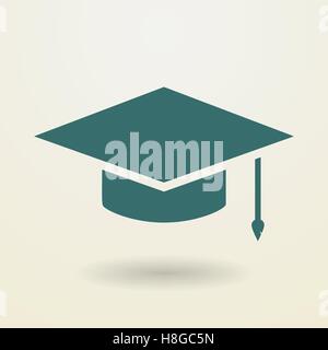 Graduation cap simple icône. Illustration vecteur eps10. Illustration de Vecteur