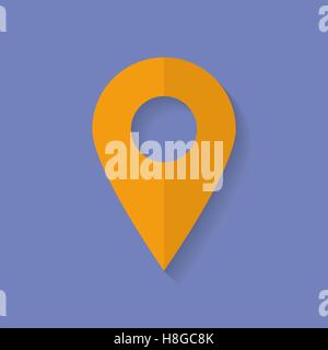 Icône de pointeur de carte. Icône vecteur style plat Illustration de Vecteur