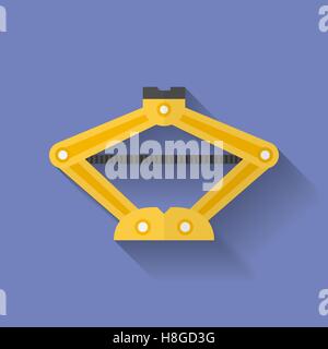 L'icône de vérin à vis. Style plat Illustration de Vecteur