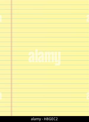 Feuille de papier de l'ordinateur portable de l'école. Arrière-plan de la page Livre d'exercice. Le bloc-notes de fond doublé. Vector illustration Illustration de Vecteur