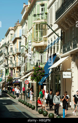 Frankreich, Cote d Azur, Cannes, la Rue d''Antibes, elegante Einkaufsstrasse Banque D'Images