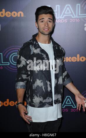 New York, NY, USA. Nov 11, 2016. Jake Miller aux arrivées de HALO Awards 2016 Nickelodeon, Pier 36, New York, NY 11 Novembre, 2016. Credit : Kristin Callahan/Everett Collection/Alamy Live News Banque D'Images