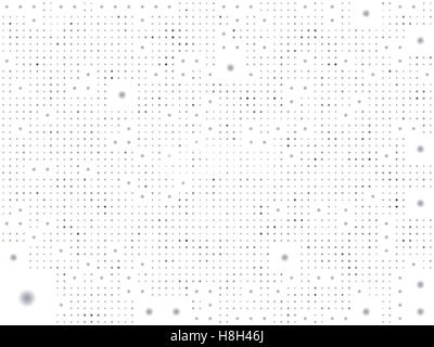 Motif de fond en pointillé en noir et blanc Illustration de Vecteur