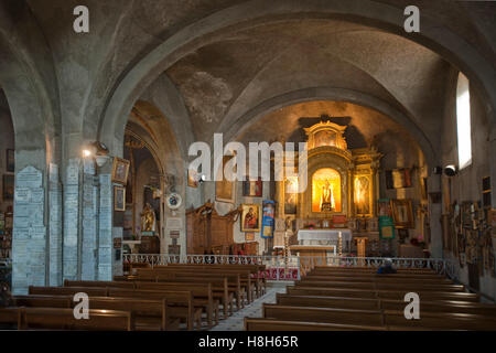 Frankreich, Cote d Azur, Cap d' Antibes, Kirche der Seefahrer, die Kapelle Notre-Dame de la Garoupe (13.-16. Jahrhundert) à Cap Banque D'Images