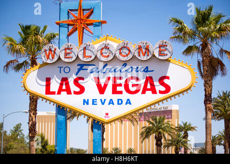 La fameuse "Bienvenue à Las Vegas, Nevada' sign Banque D'Images