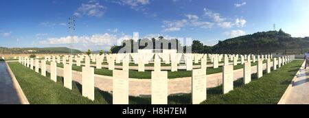 Akbas Martyrs' Cemetery and Memorial (turc). En 1915, la 19e division turque de l'hôpital mobile de yeri sargi turc() Banque D'Images