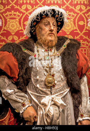 Londres, Royaume-Uni - Mai 2016 : Henty VIII cire figure dans Madame Tussaud's museum Banque D'Images