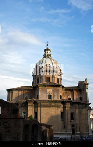 Dôme de la Chiesa dei Santi Luca e Martina, 1634, l'architecte Pietro da Cortona, baroque, Rome, Latium, Italie, Europe Banque D'Images