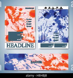 Modèle vecteur aquarelle brochure, magazine, flyer, brochure, bannière, couvrir ou dans un rapport4 avec place pour votre texte. Je Illustration de Vecteur