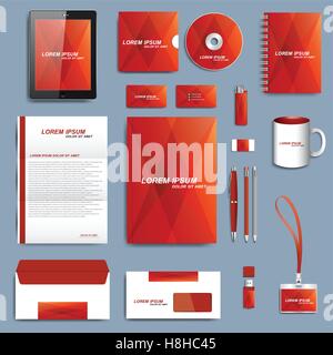 Vecteur de l'identité d'entreprise modèle. Papeterie commerciale moderne design maquette Illustration de Vecteur