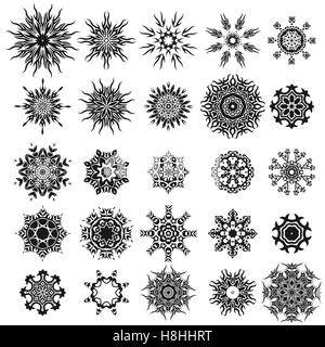 Ensemble de rosettes Tribal Illustration de Vecteur