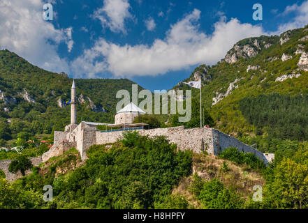 Forteresse Stari Grad à Travnik, en Bosnie et Herzégovine Banque D'Images